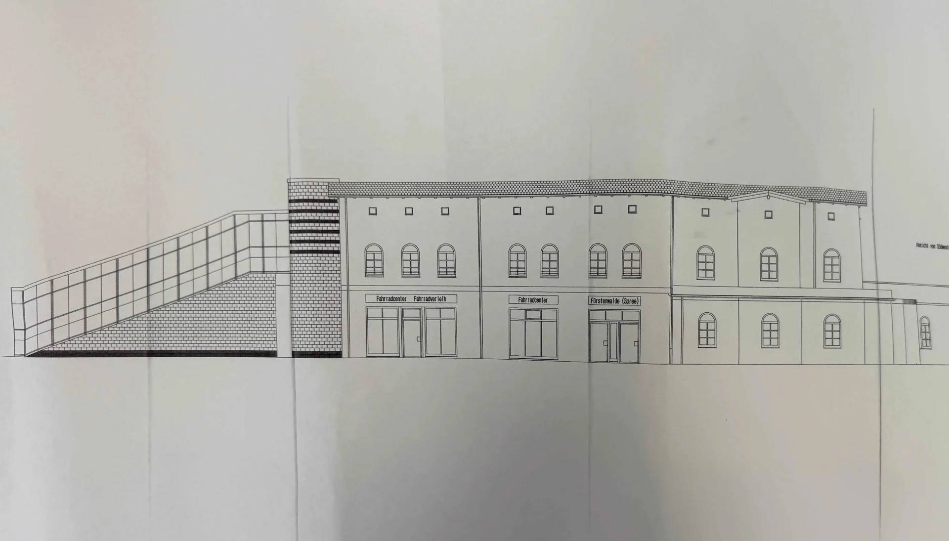 Bauplan für den Bahnhof Fürstenwalde